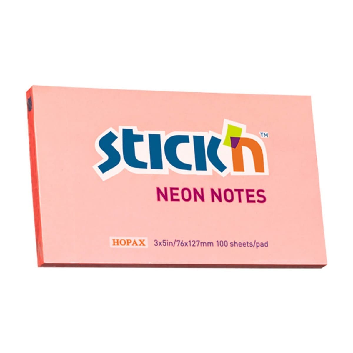Notes samoprzylepny 127 mm x 76 mm neonowy różowy
