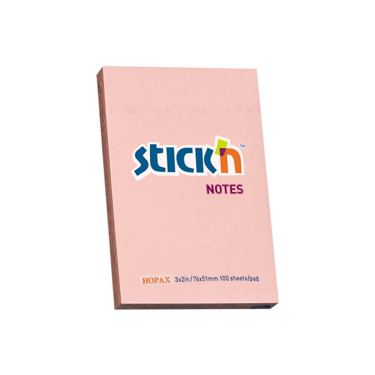 Notes samoprzylepny 76x51 mm różowy pastelowy 100 kartek