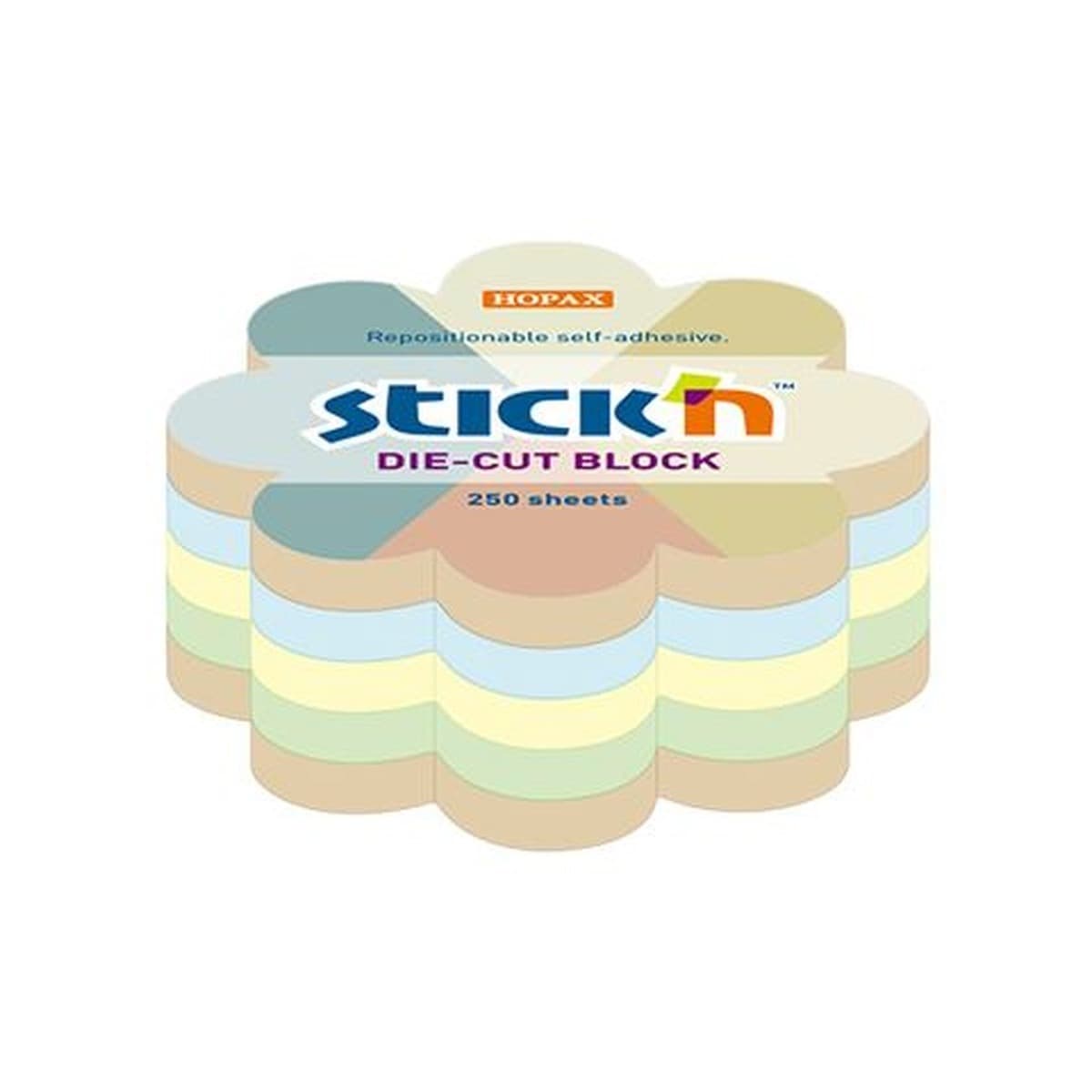 Notes samoprzylepny kwiatek 67x67mm mix 4 kolorów recykling 250k Maped