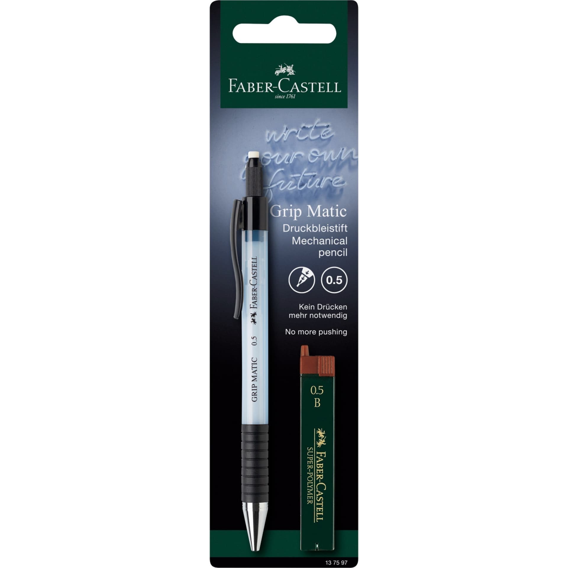 Ołówek automatyczny Grip Matic 1375 Faber-Castell +12 wkładów blister