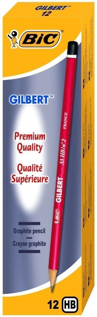 Ołówek BIC Gilbert HB z gumką 12 sztuk