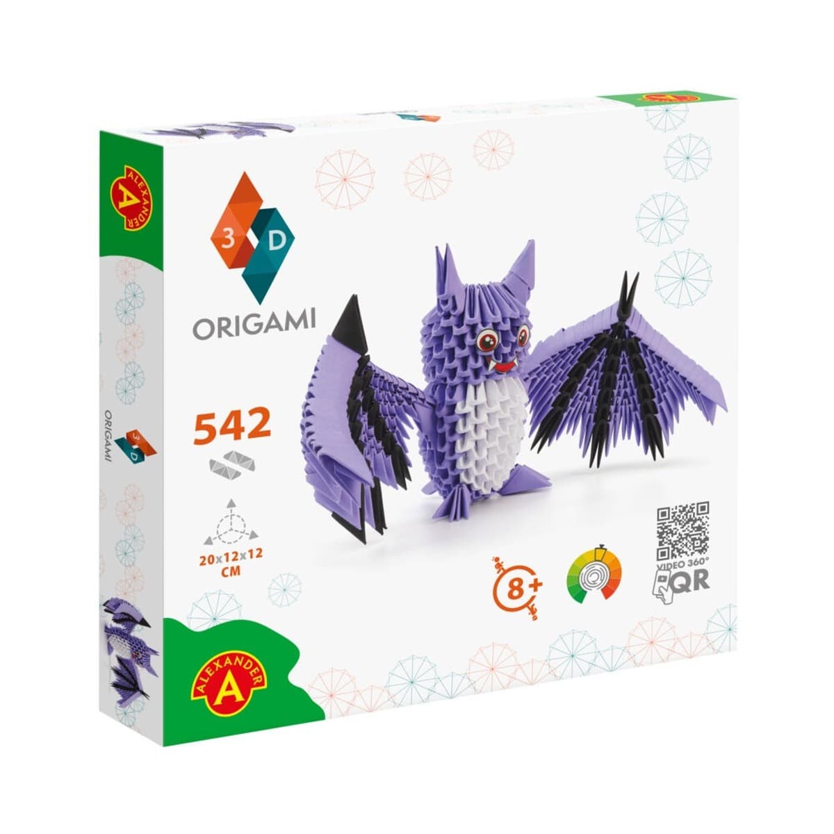 Origami 3D Nietoperz zestaw kreatywny