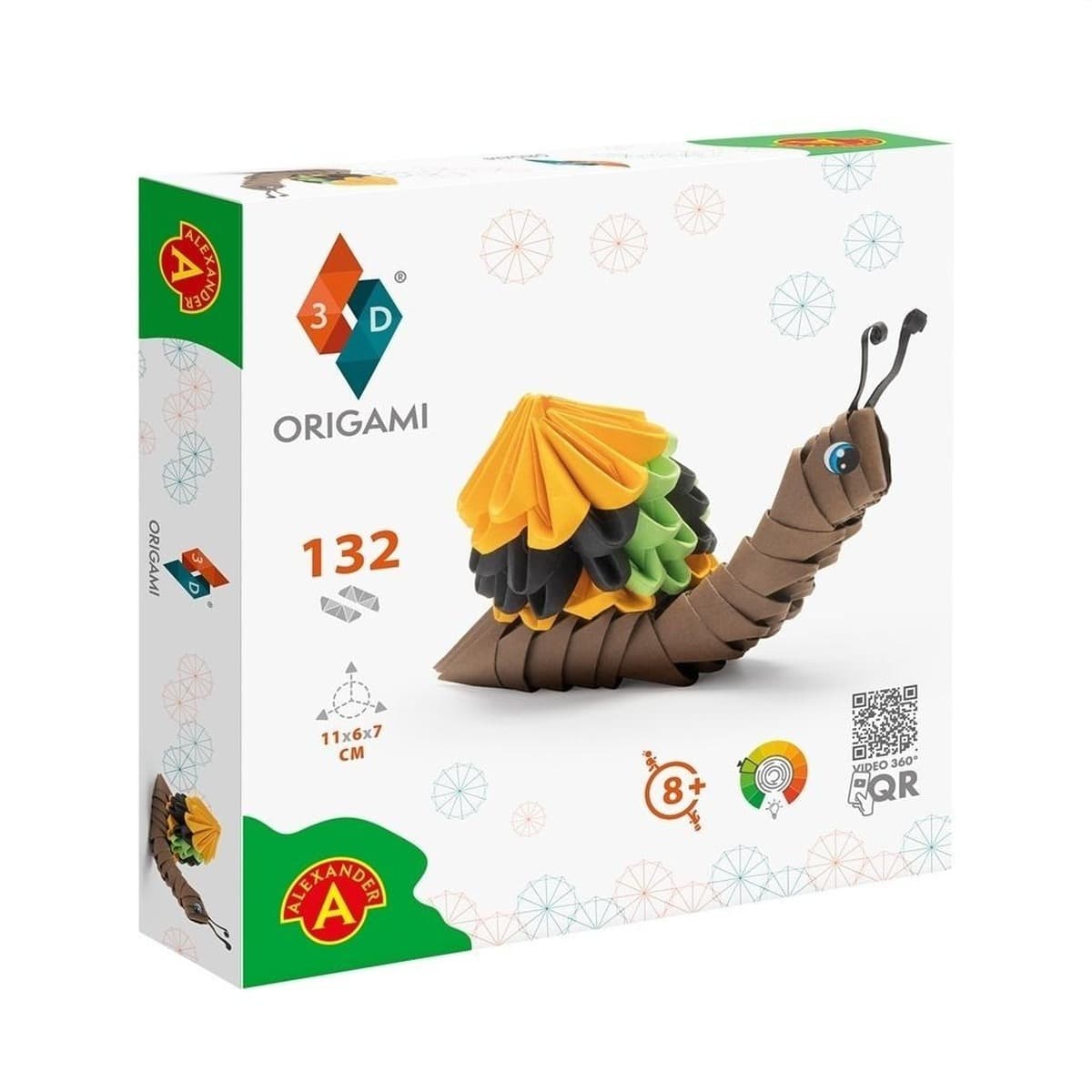 Origami 3D Ślimak zestaw kreatywny