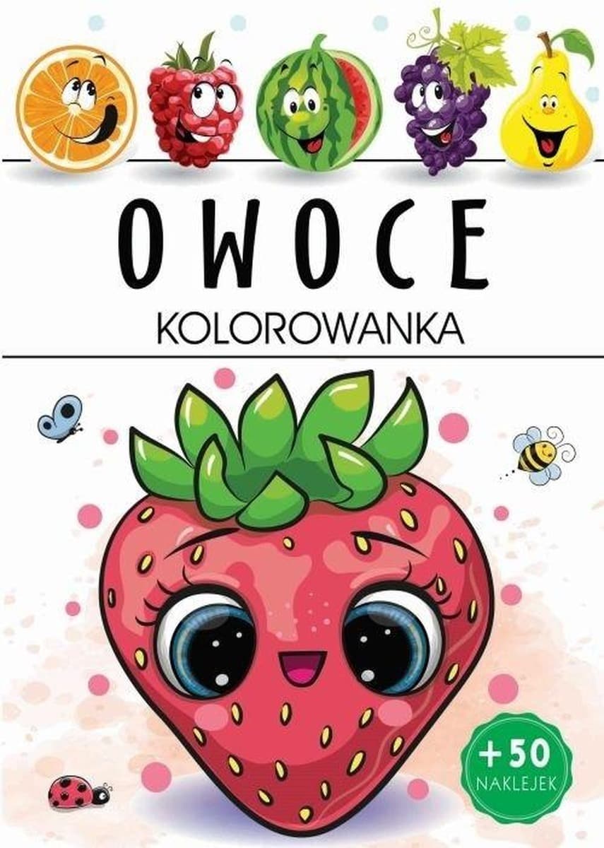 Owoce. Kolorowanka dla dzieci