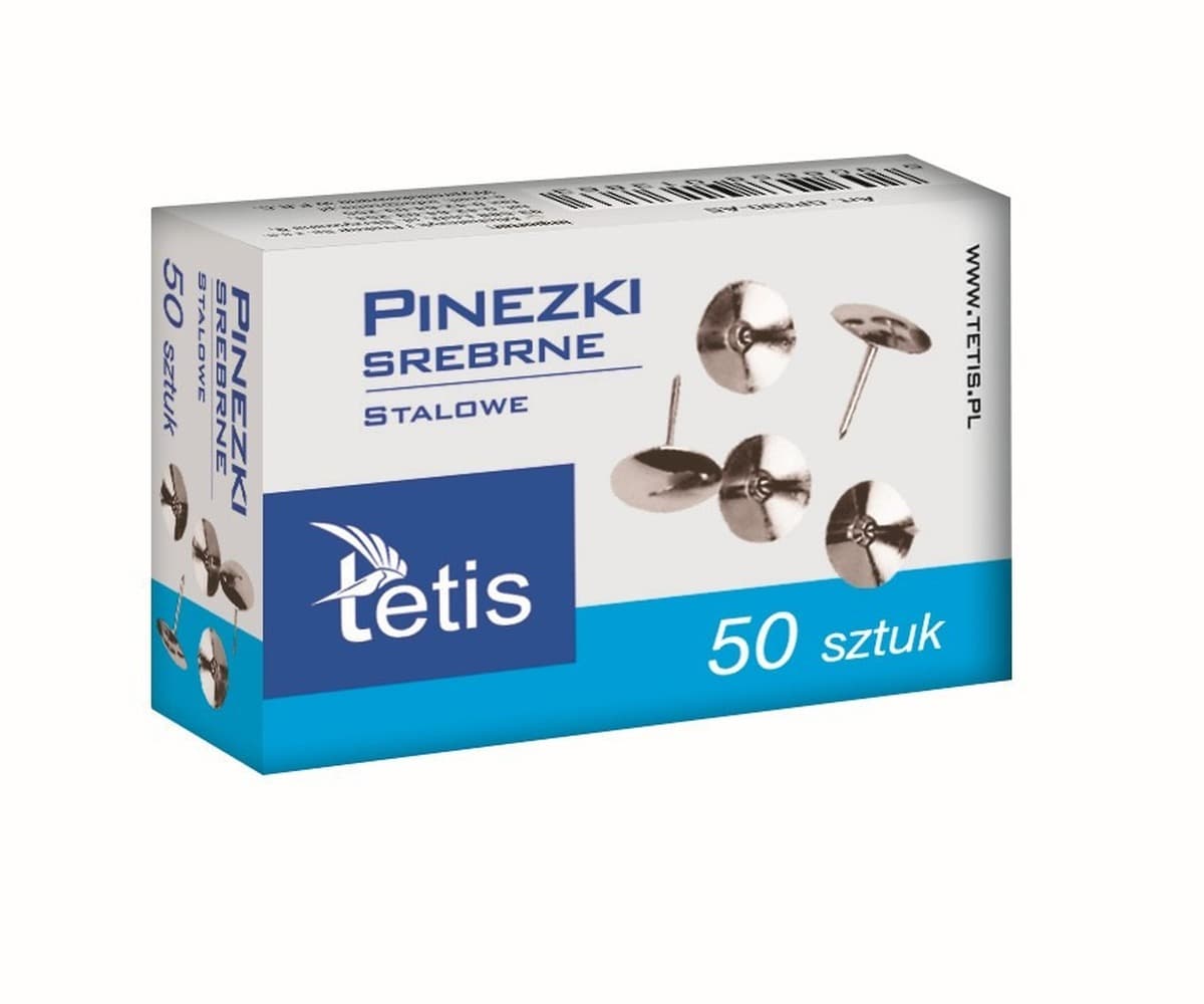 Paczka Pinezki srebrne 50 sztuk 10 sztuk