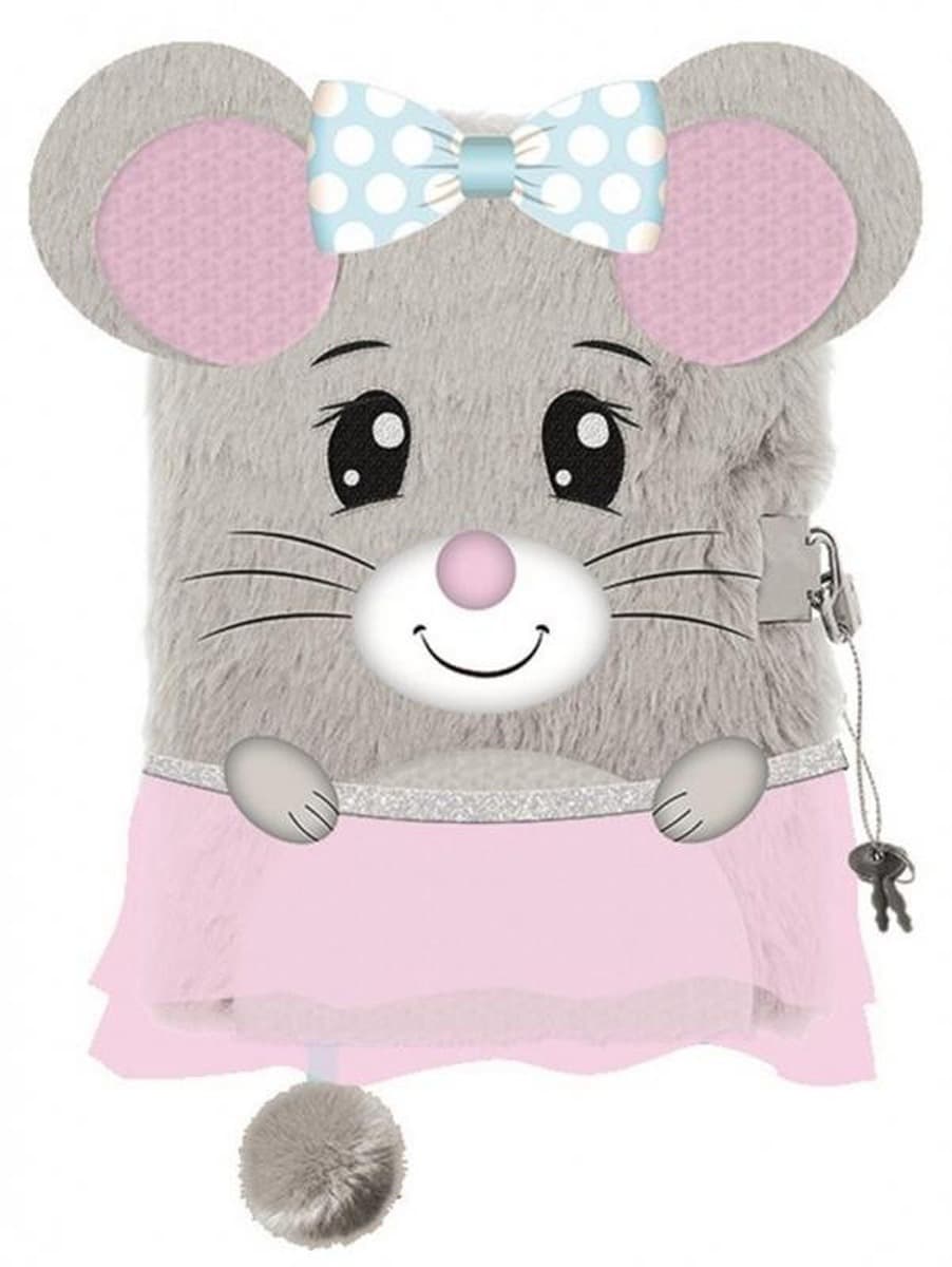 Pamiętnik A5 96 kartek z kłódką 3D Włochacz Mouse