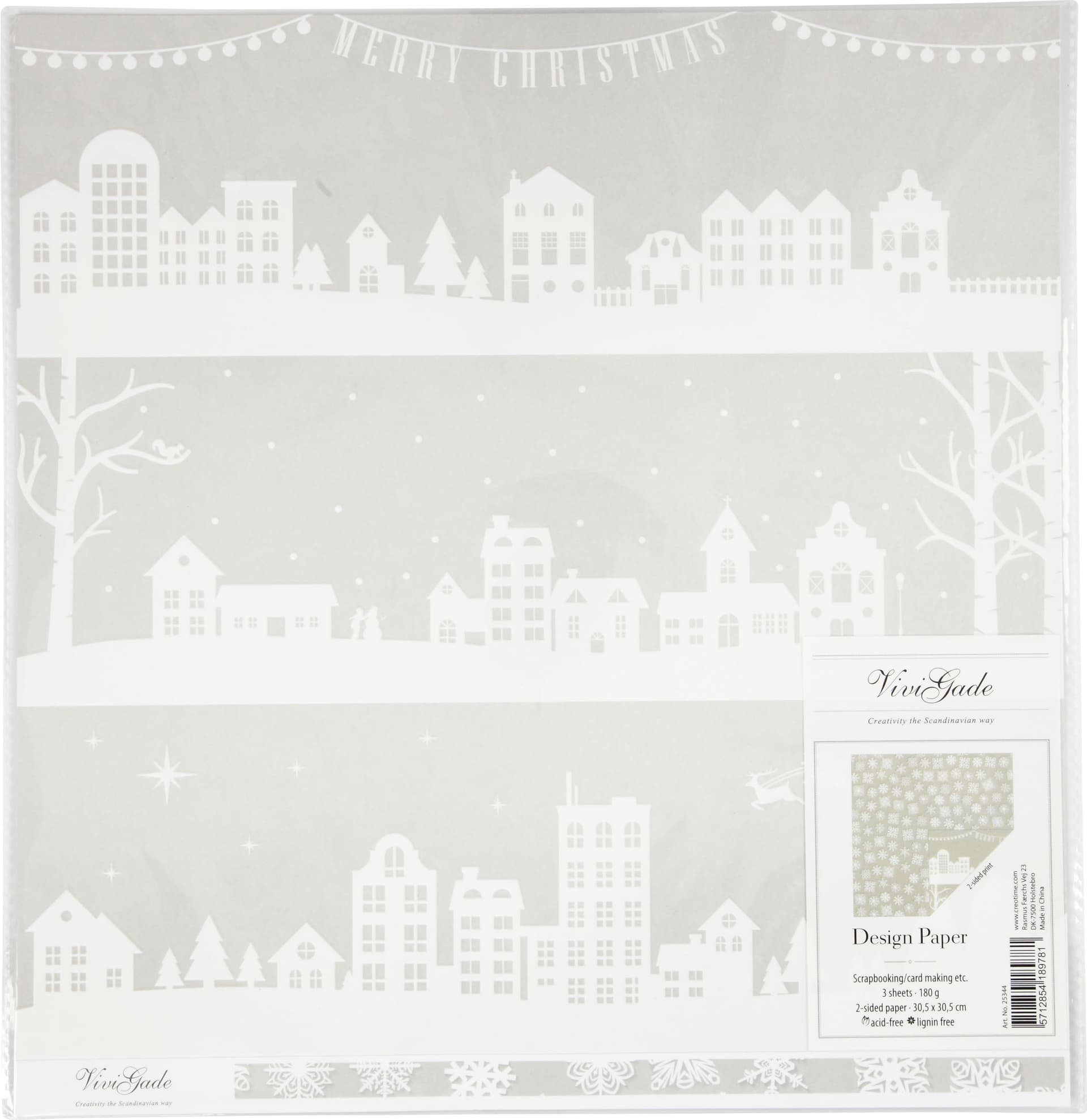 Papier ozdobny Christmas 30,5x30,5cm 180g 3 arkusze edycja limitowana