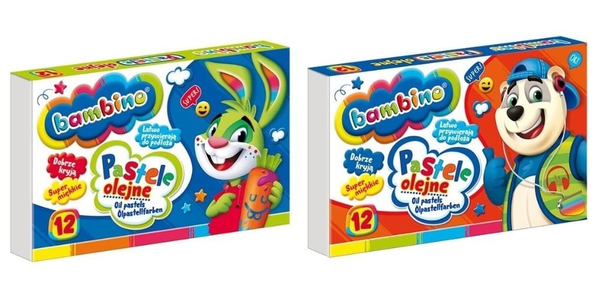 Pastele olejne Bambino ST-Majewski 12 kolorów do rysowania
