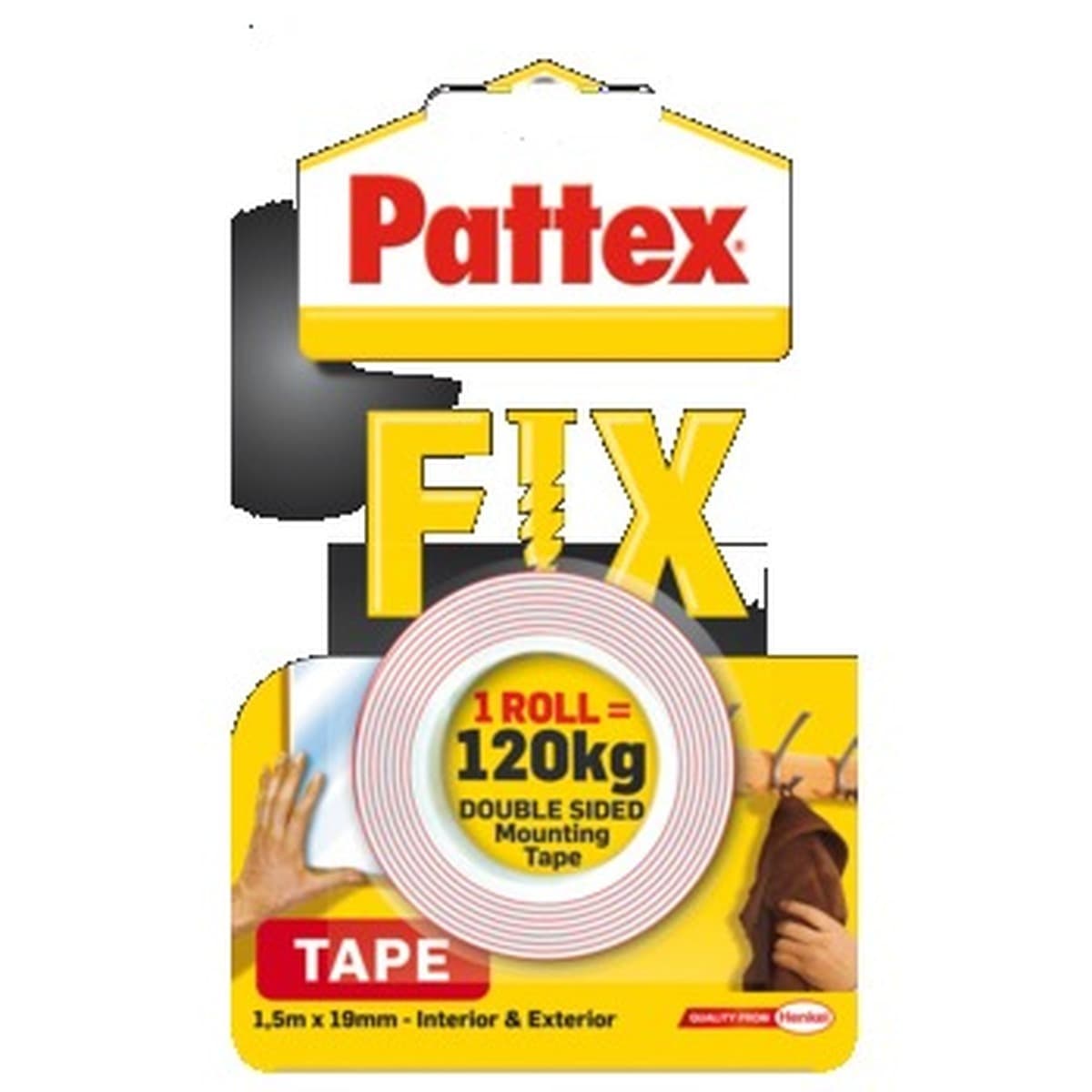 PATTEX FIX Taśma dwustronna 1,5mx19mm