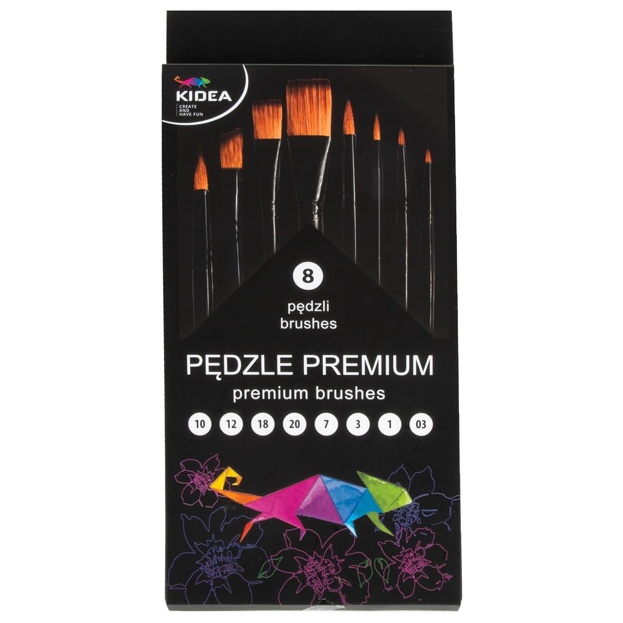 Pędzle Premium Kidea  8szt.