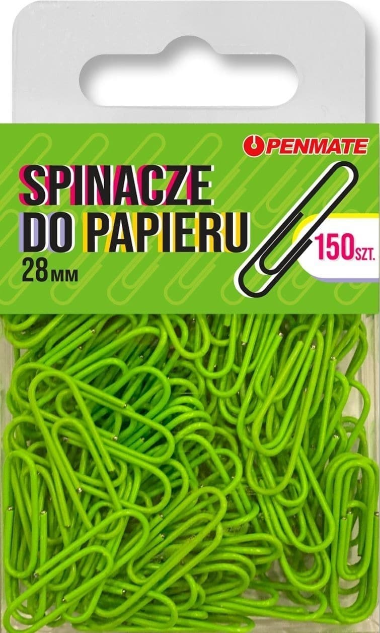 Penmate Spinacze do papieru 28 mm zielone tt8319