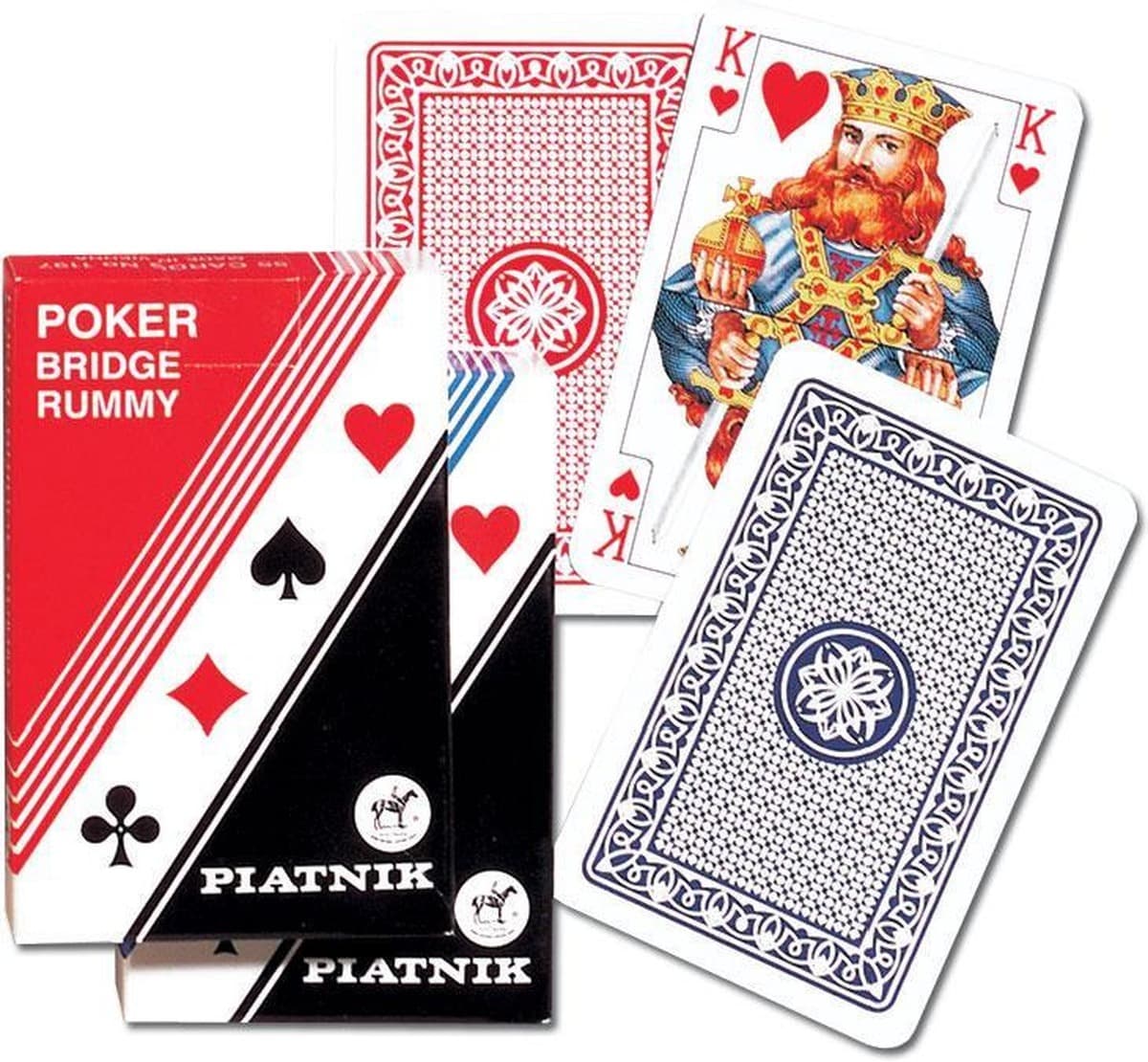 Piatnik Karty Poker Brydż 55 plastikowych kart
