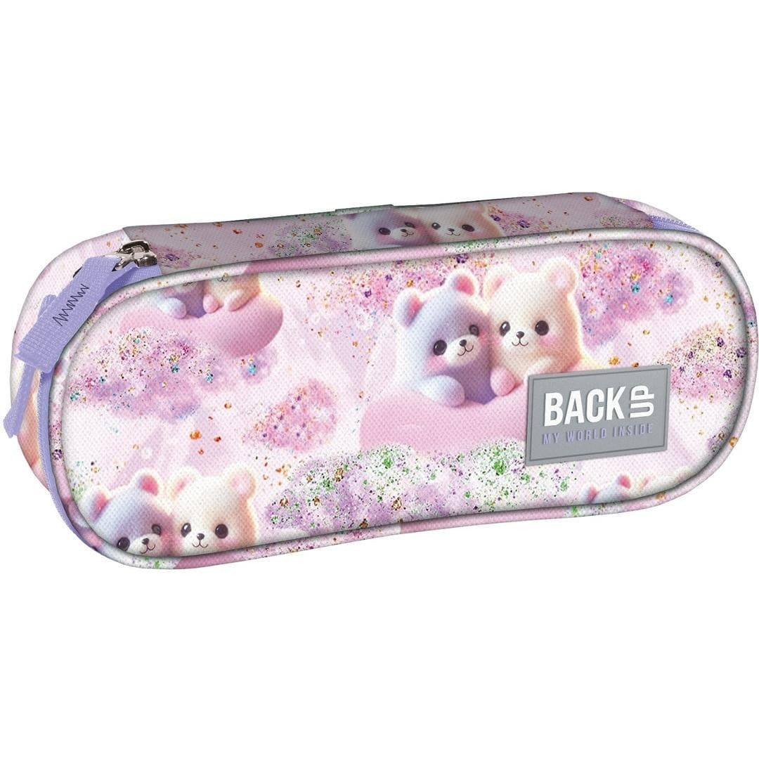 Piórnik Backup DERFORM Pastelowe Misie 23 x 9 x 5 cm