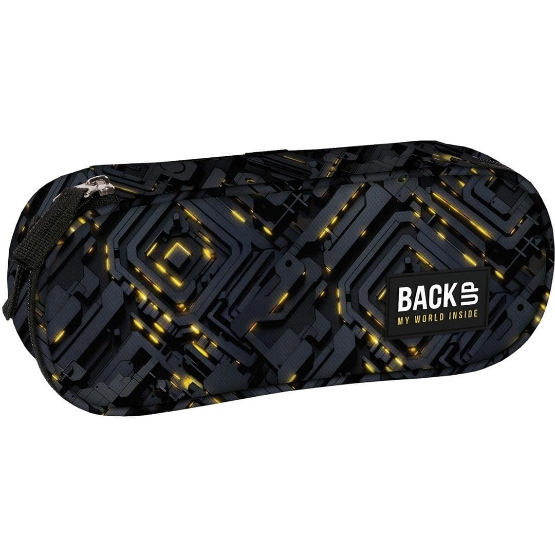 Piórnik szkolny DERFORM Backup 8 A65 Cyber Grid 23x9x5 cm