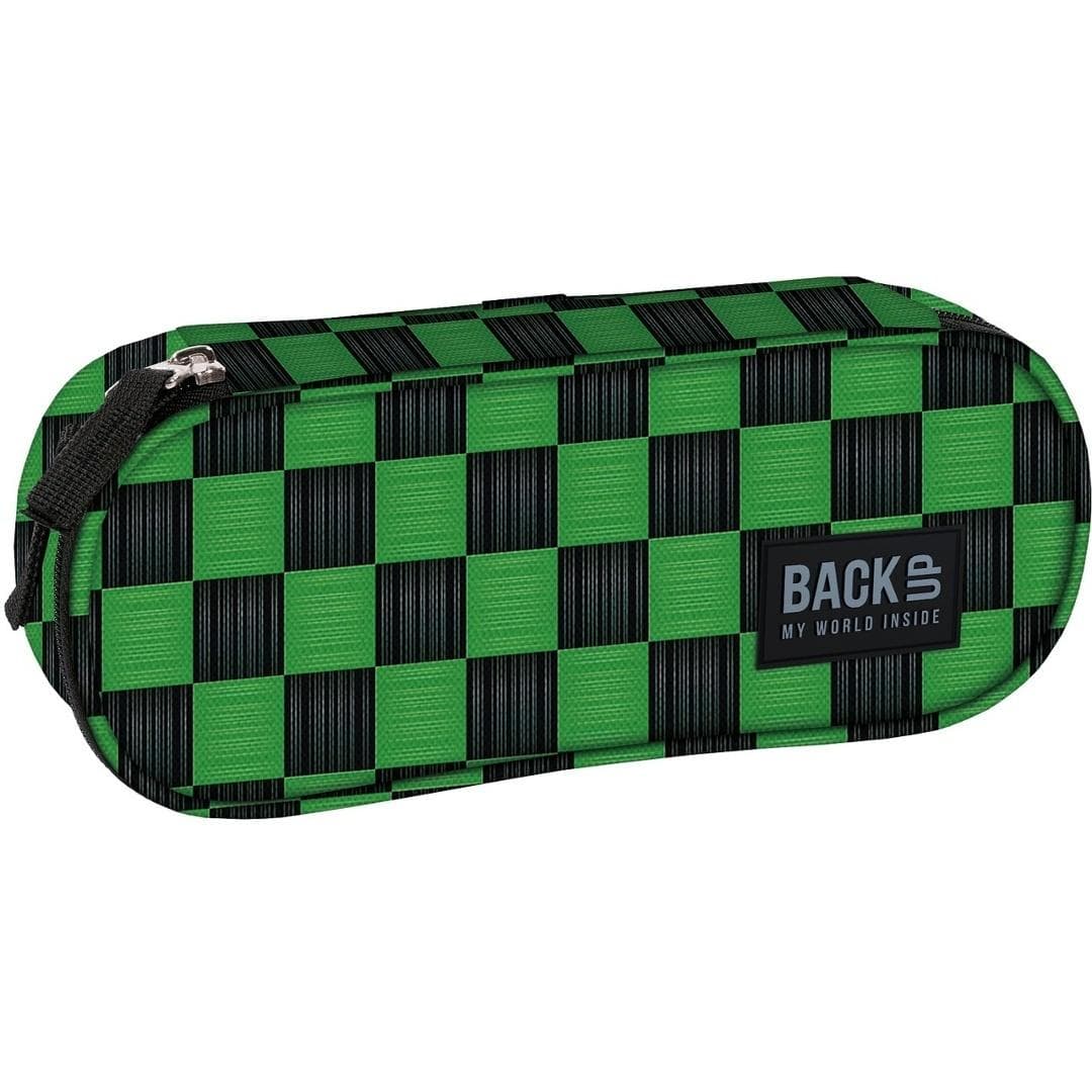 Piórnik Backup 8 A73 DERFORM Szachownica Zielony 23 x 9 x 5 cm
