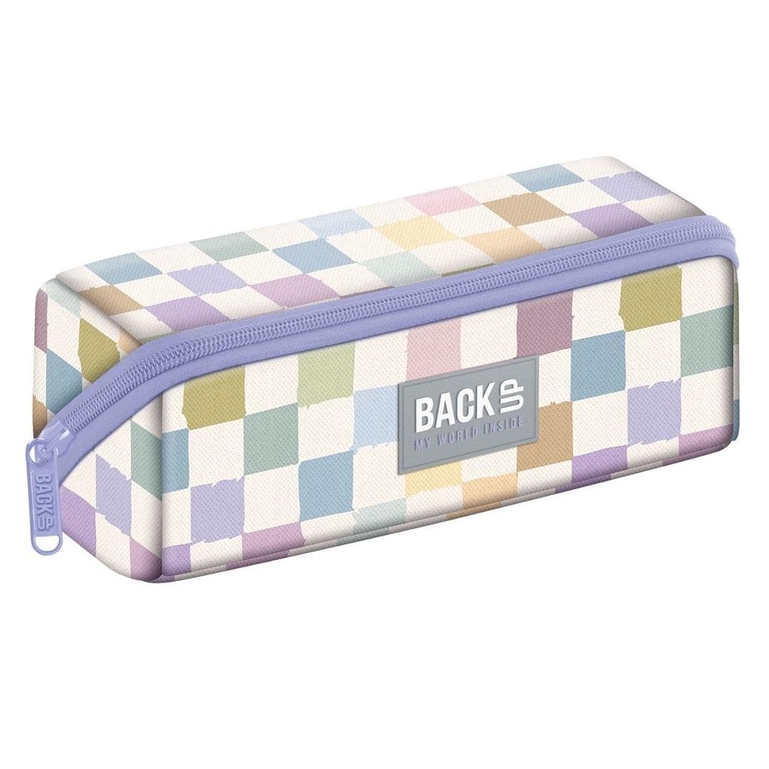 Piórnik BackUP DERFORM Pastelowa Kratka 24 x 8 x 8 cm