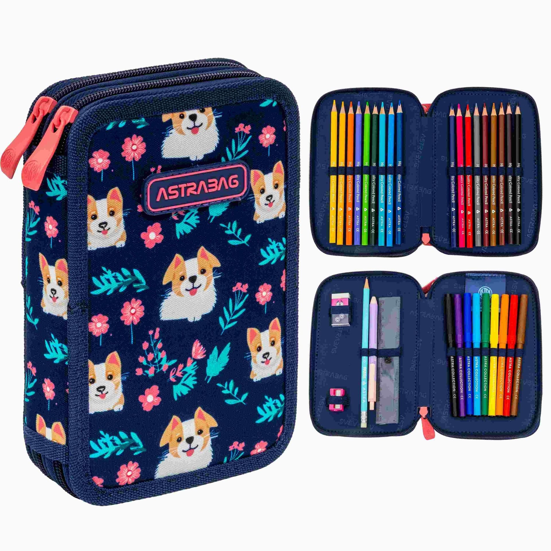 Piórnik dwukomorowy Astrabag Pup