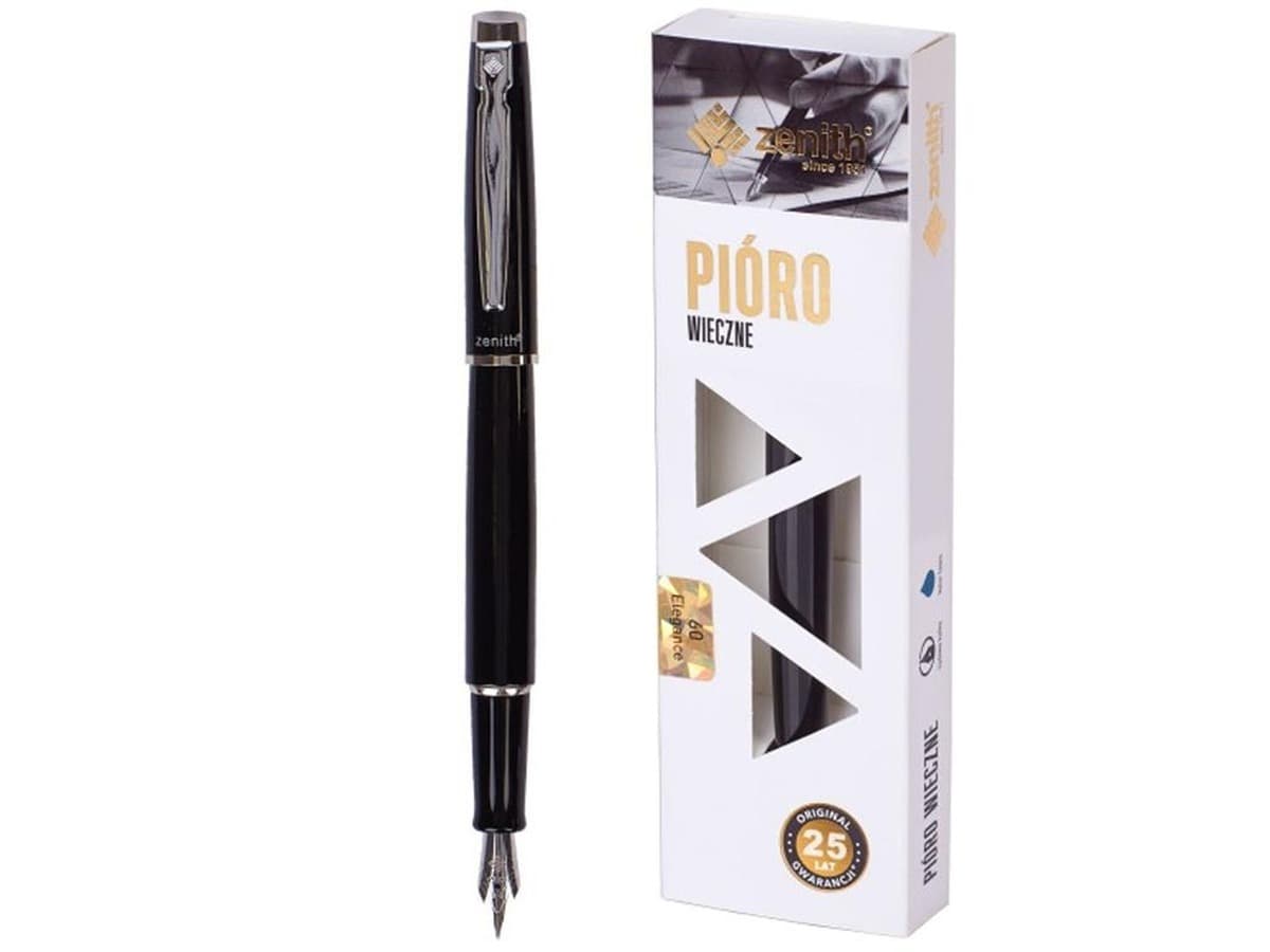Pióro Elegance czarne metalowy Zenith