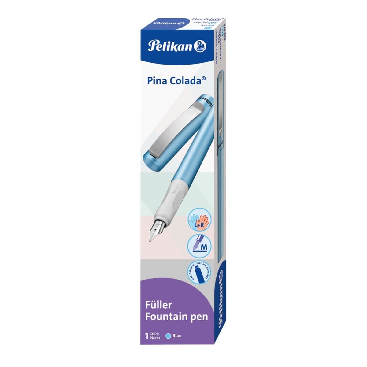 Pióro wieczne Pelikan Pina Colada niebieskie +2 naboje