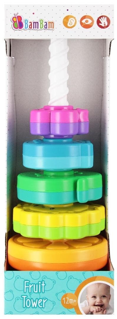 Piramidka edukacyjna spirala owoce Bam Bam 13x36x13 cm