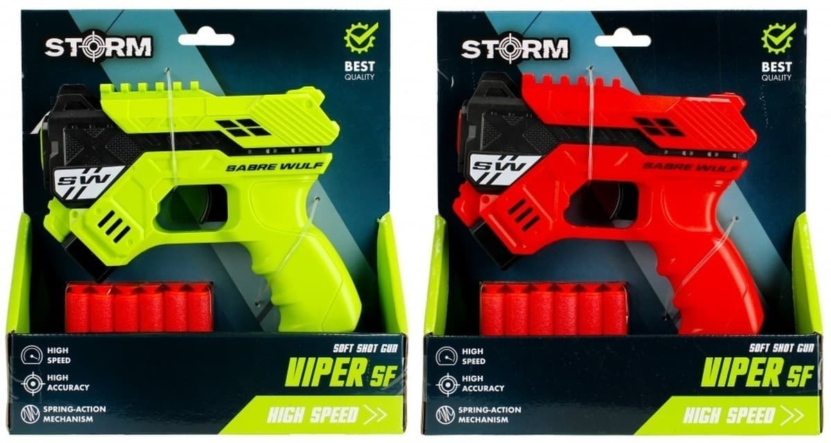 Pistolet na strzałki z akcesoriami 20 cm 1 szt. mix