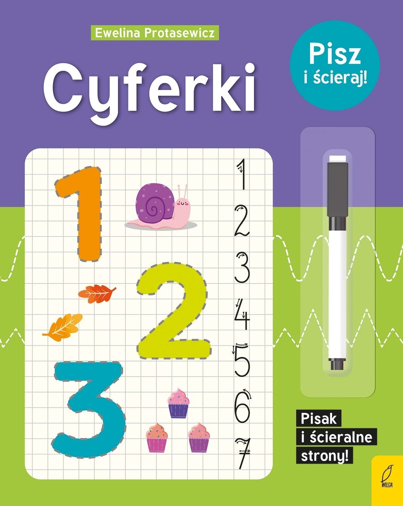 Pisz i ścieraj! Cyferki - Książka edukacyjna dla dzieci