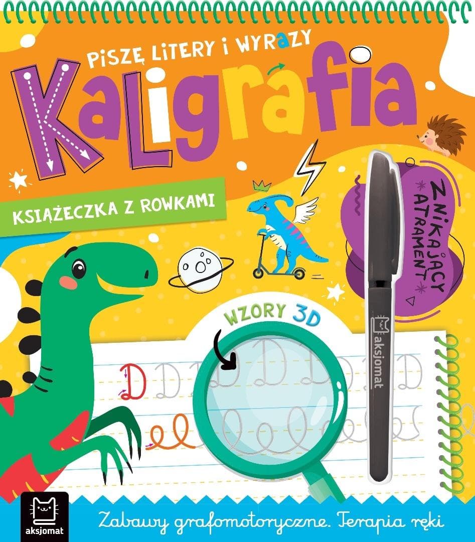 Piszę litery i wyrazy. Kaligrafia - książka edukacyjna z pisakiem 24 strony