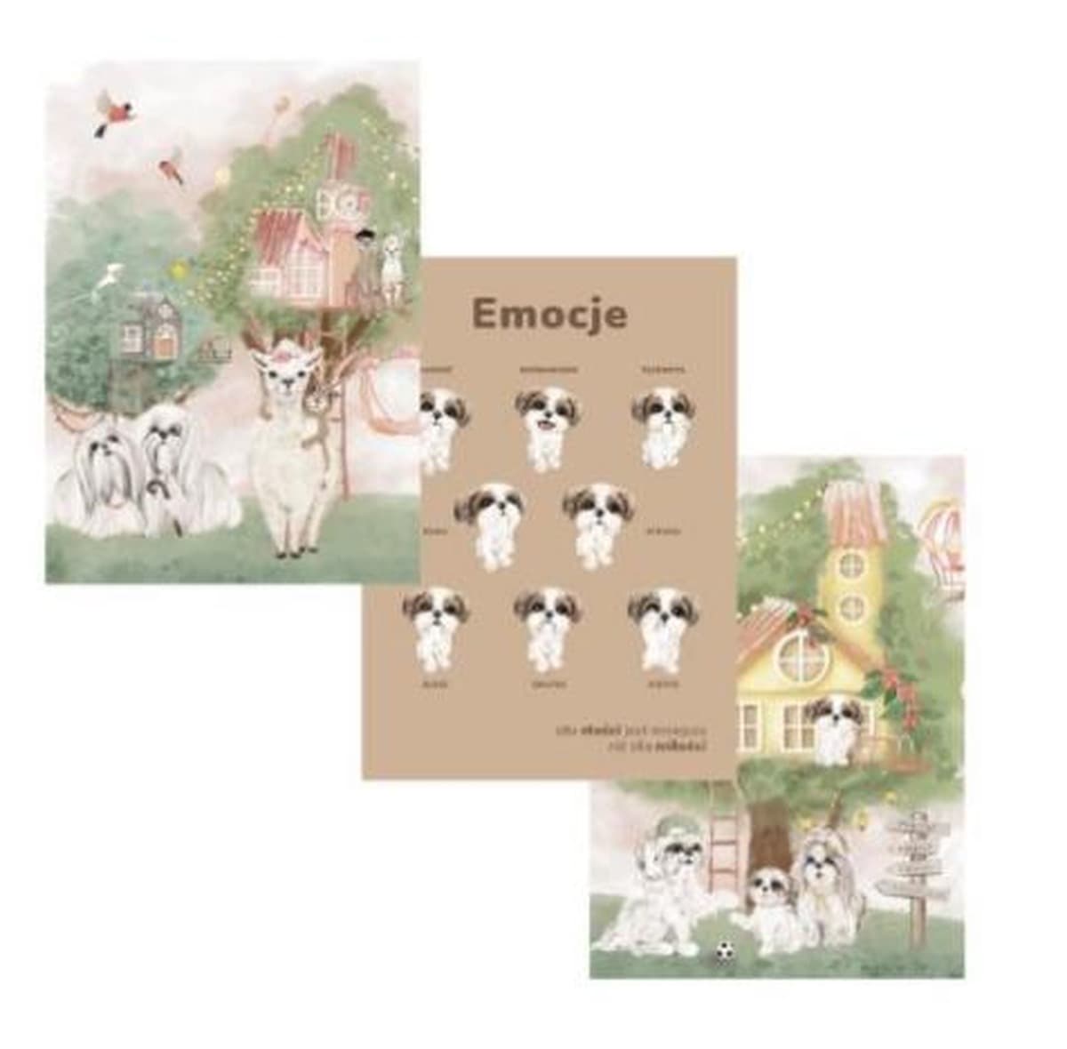 Plakaty A4 Emocje soft touch 3 sztuki