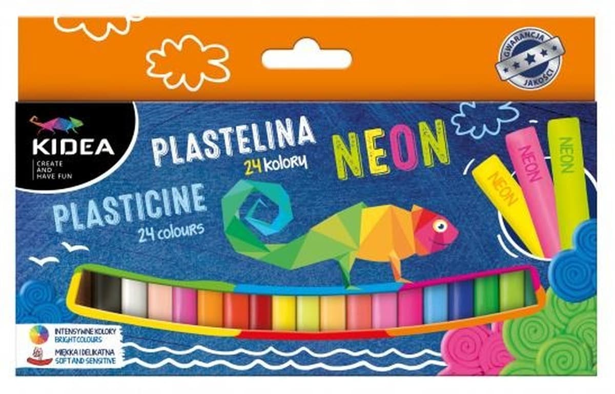Plastelina 24 kolory KIDEA