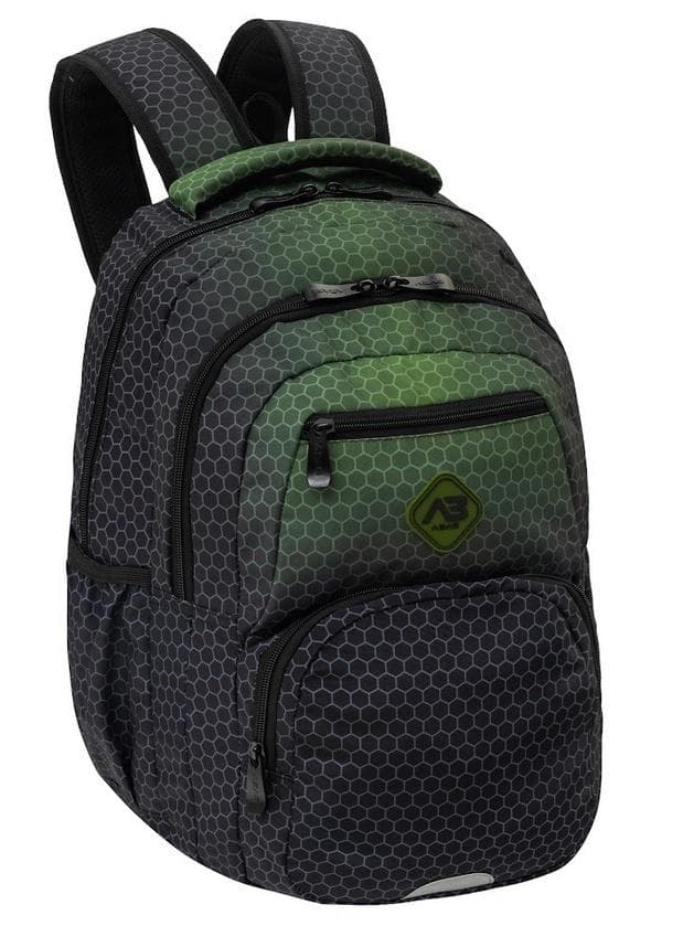 Plecak szkolny Hexagon Green Ombre ASTRA 44x32x19 cm