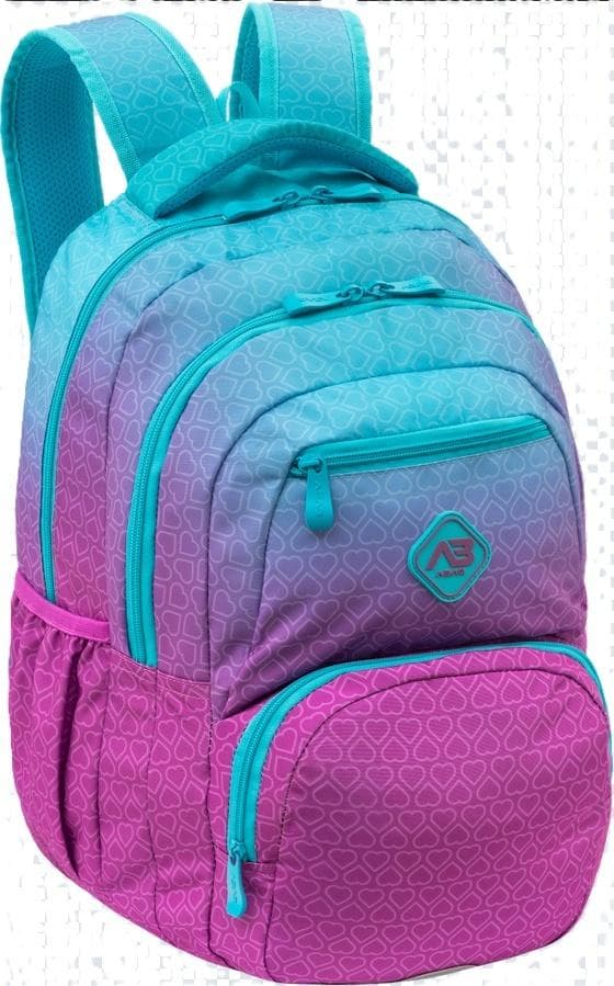 Plecak szkolny Hexagon Mint Ombre ASTRA 3-komorowy