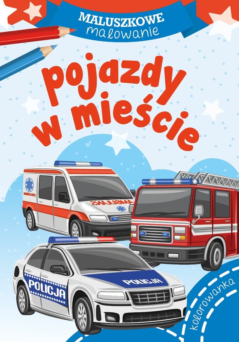 Pojazdy w mieście. Malowanka dla dzieci