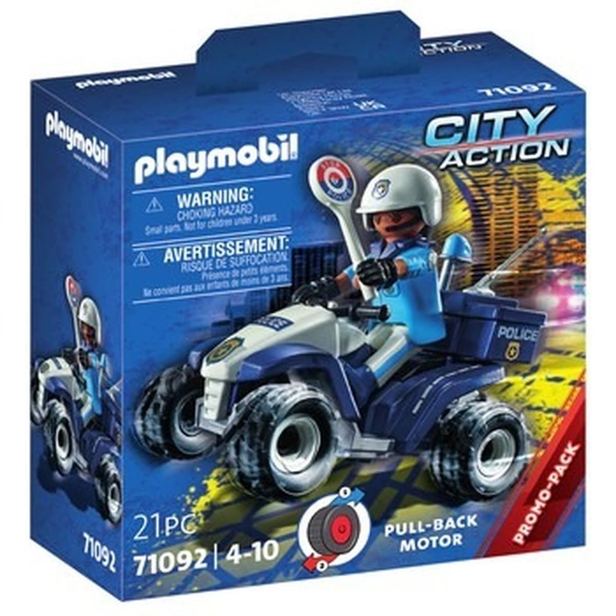 Policyjny quad z figurką policjantki i akcesoriami