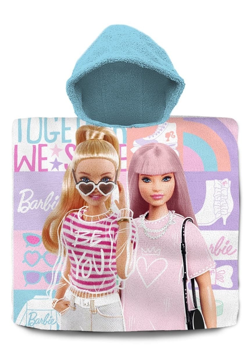Poncho kąpielowe Barbie 120x60 cm