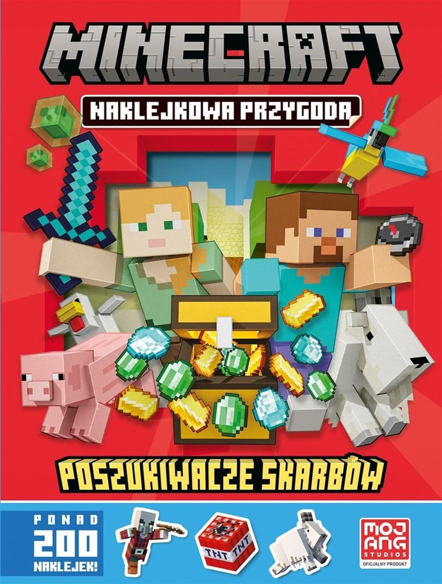Poszukiwacze skarbów. Minecraft. Naklejkowa przygoda