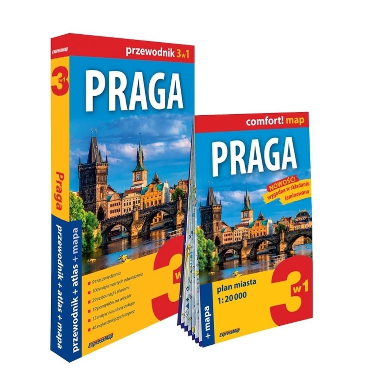 Praga 3w1 przewodnik + atlas + mapa