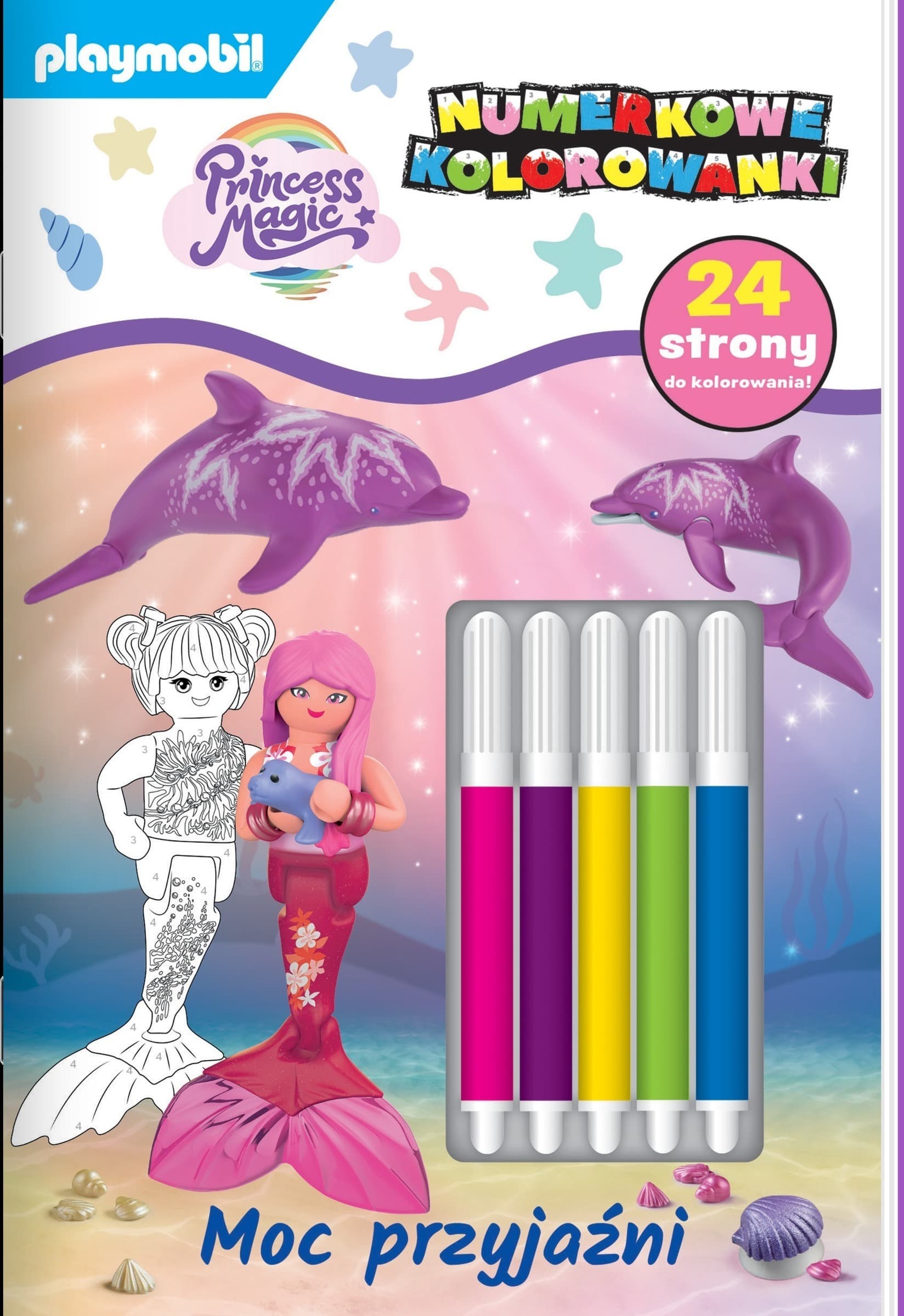 Princess Magic Moc przyjaźni. Numerkowe kolorowanki dla dzieci