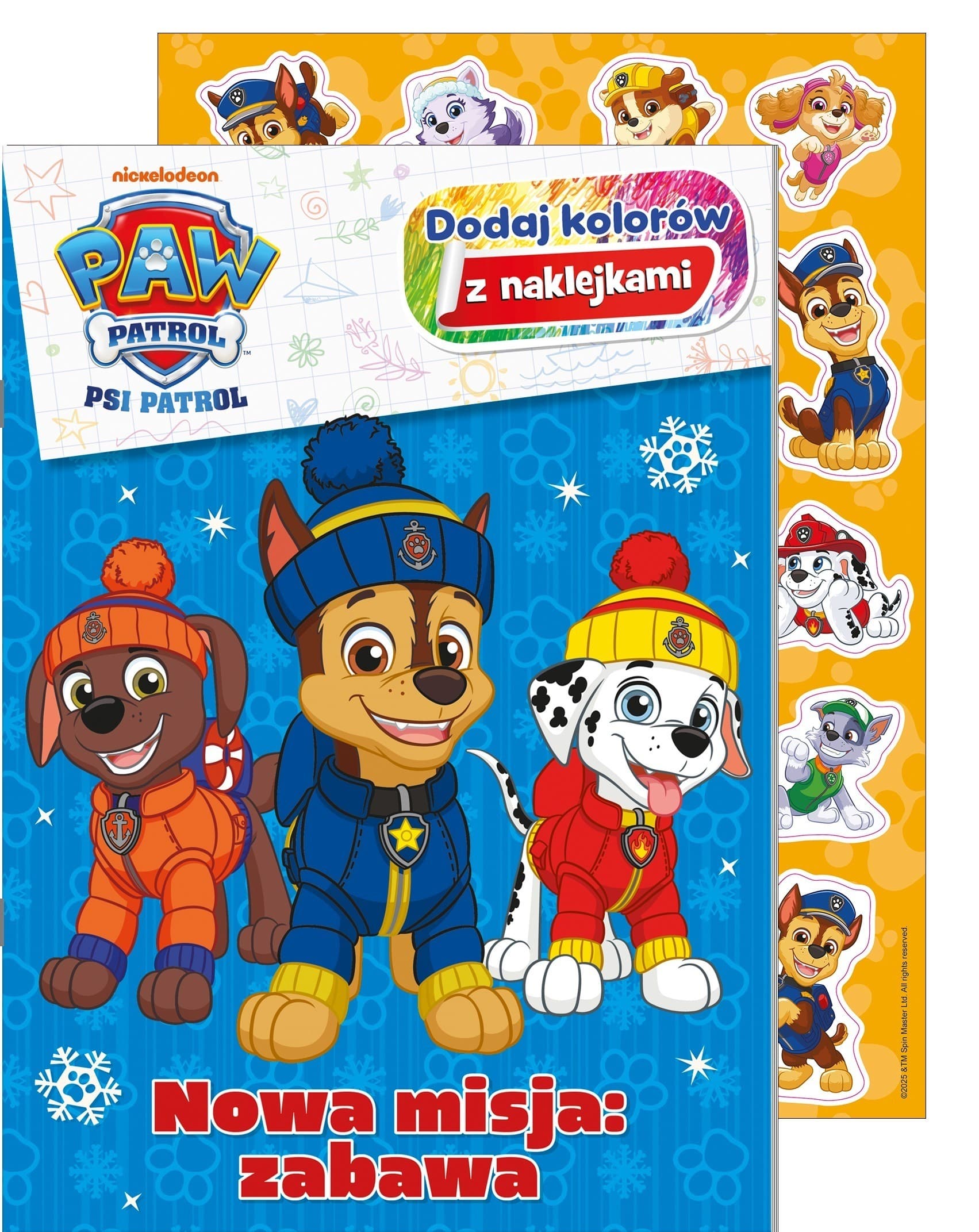 Psi Patrol. Dodaj Kolorów z naklejkami. Nowa misja: zabawa