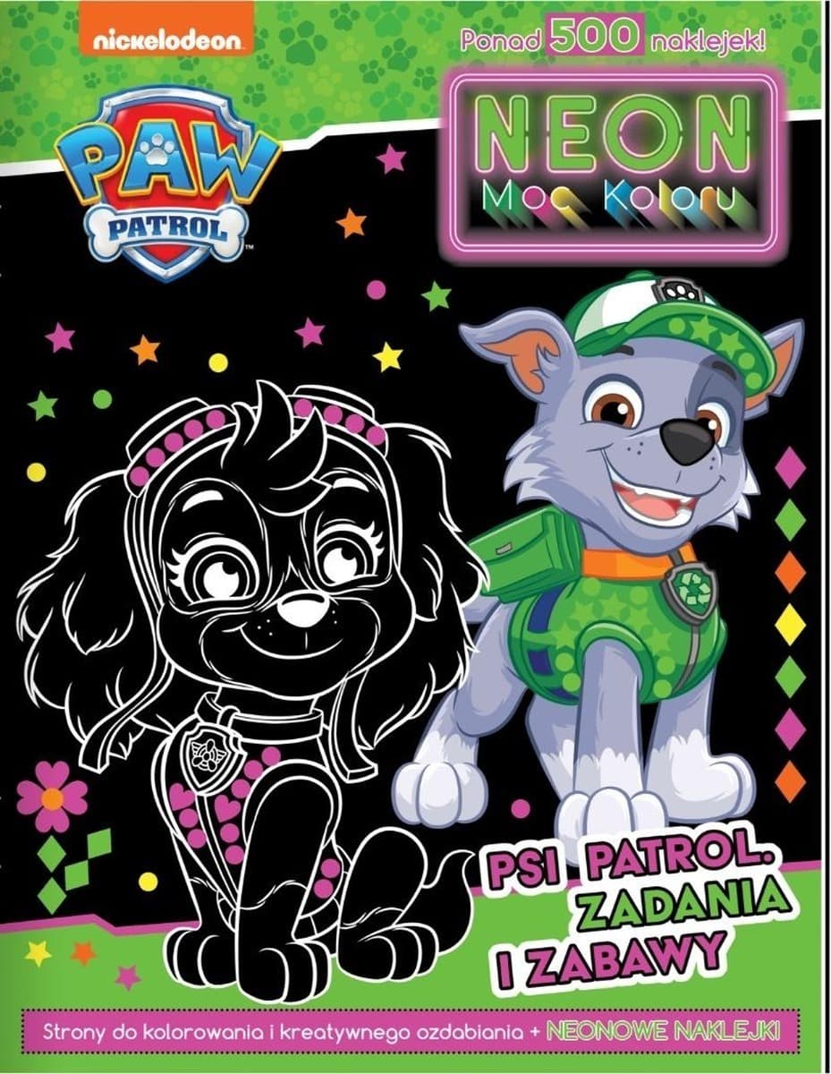 Psi Patrol Neon Moc Koloru Zadania i zabawy