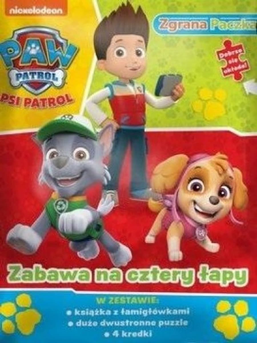 Psi Patrol - Zgrana Paczka - Książka z Puzzlami i Kredkami