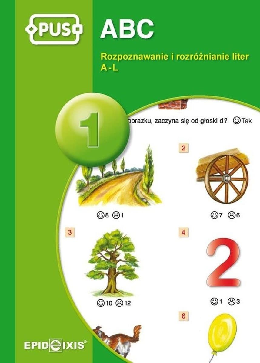 PUS ABC 1: Rozpoznawanie liter A-L - Ćwiczenia dla przedszkolaków