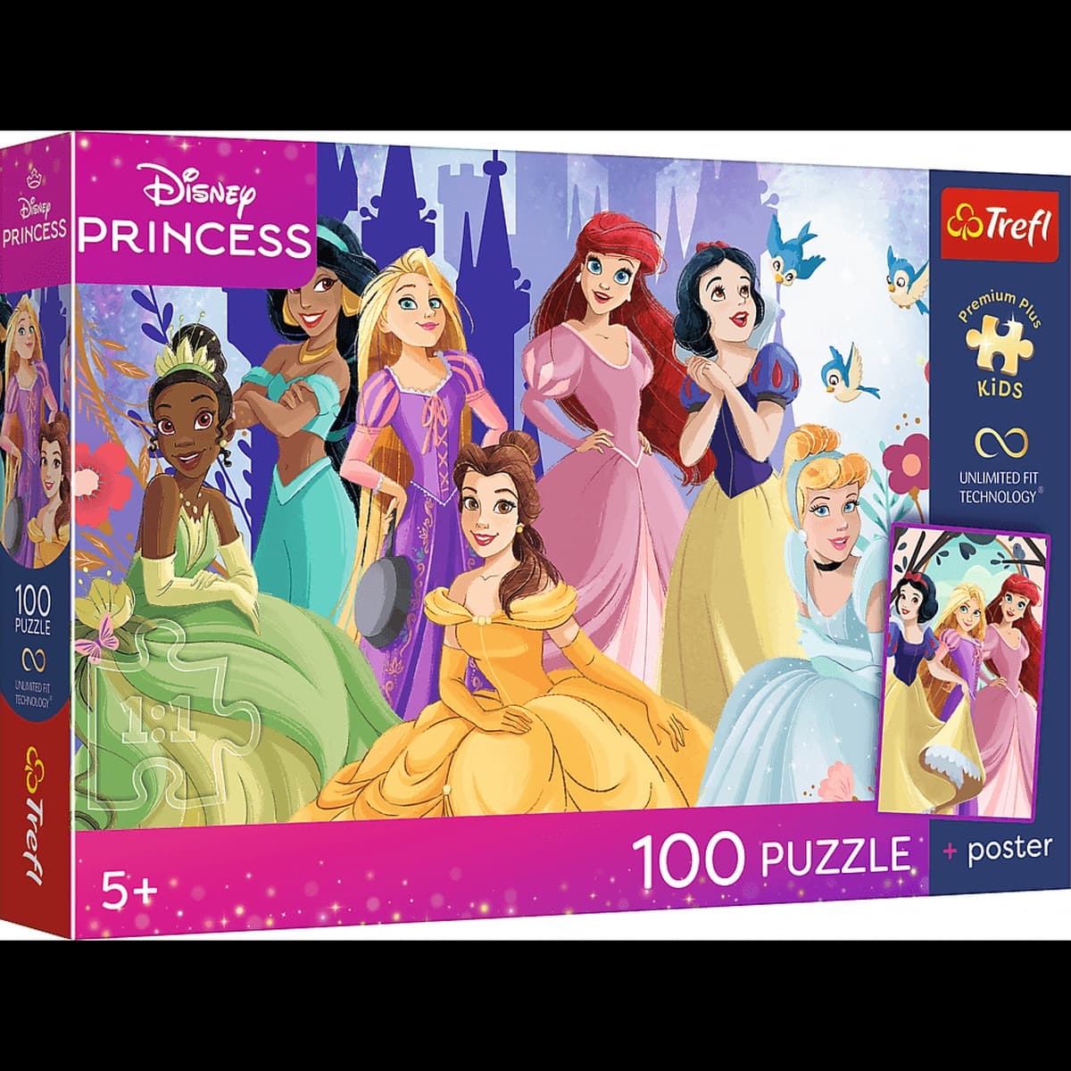 Puzzle 100 Disney Księżniczki + plakat TREFL