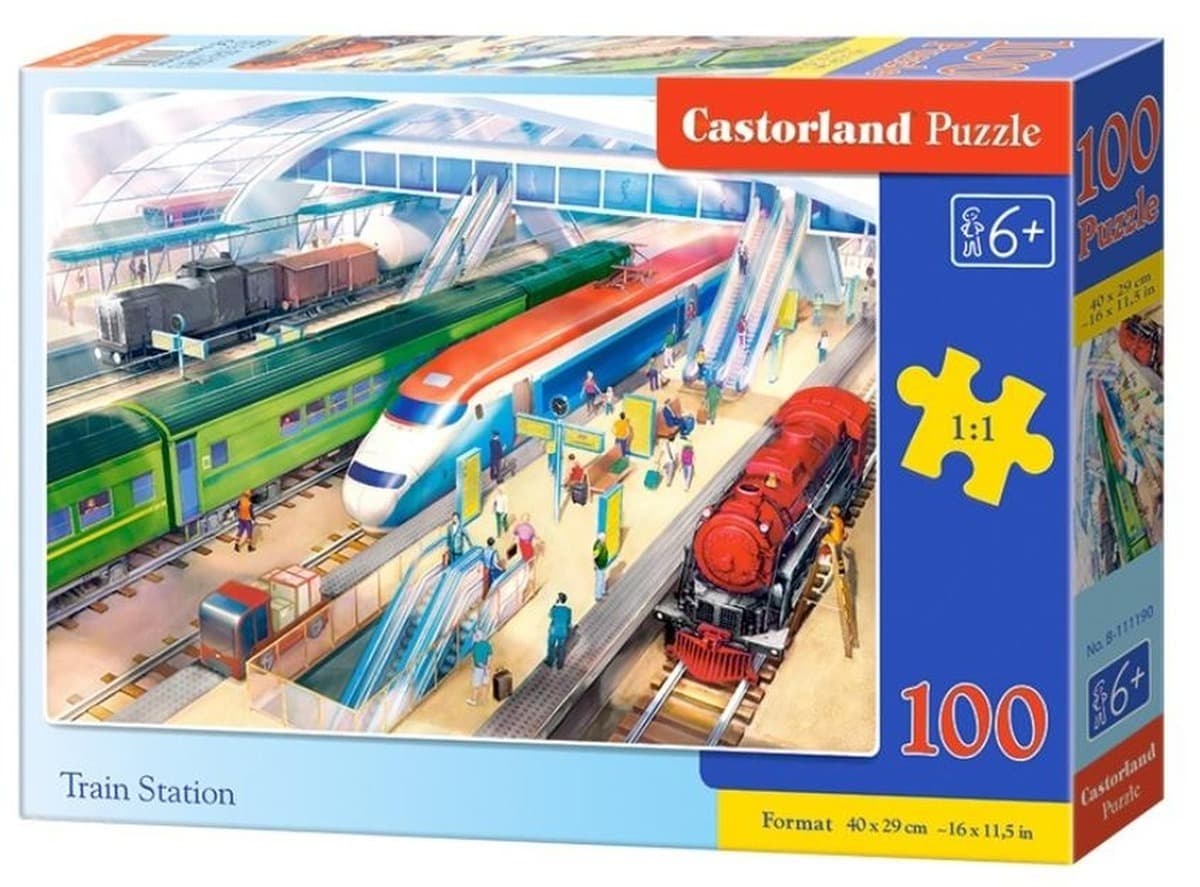 Puzzle 100 elementów Dworzec kolejowy