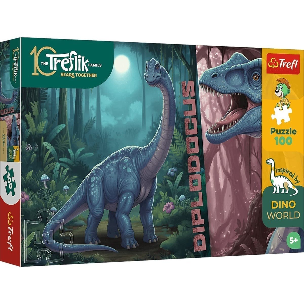 Puzzle 100 Inspired By Dino World Rodzina Treflików wzór 4 16581