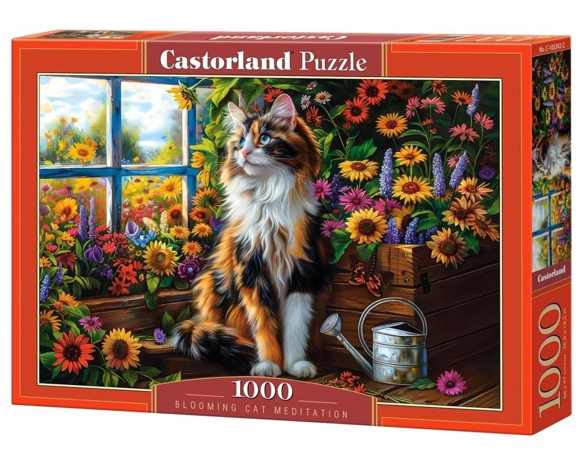 Puzzle 1000 Blooming Cat Meditation Castorland