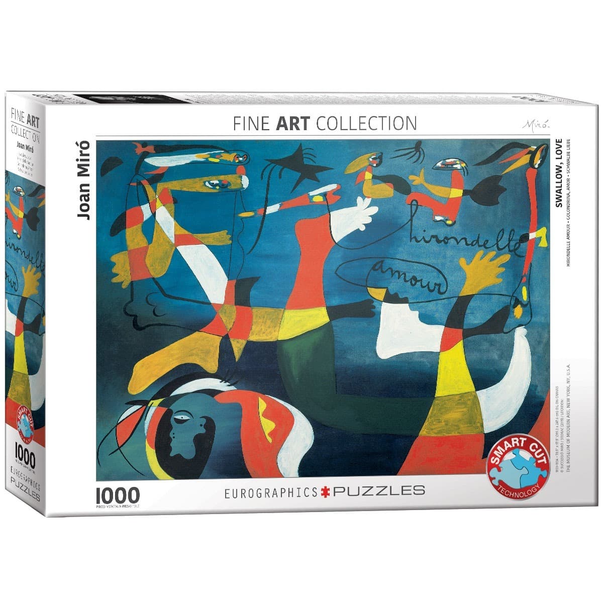Puzzle 1000 elementów Miłość Jaskółki Joan Miró