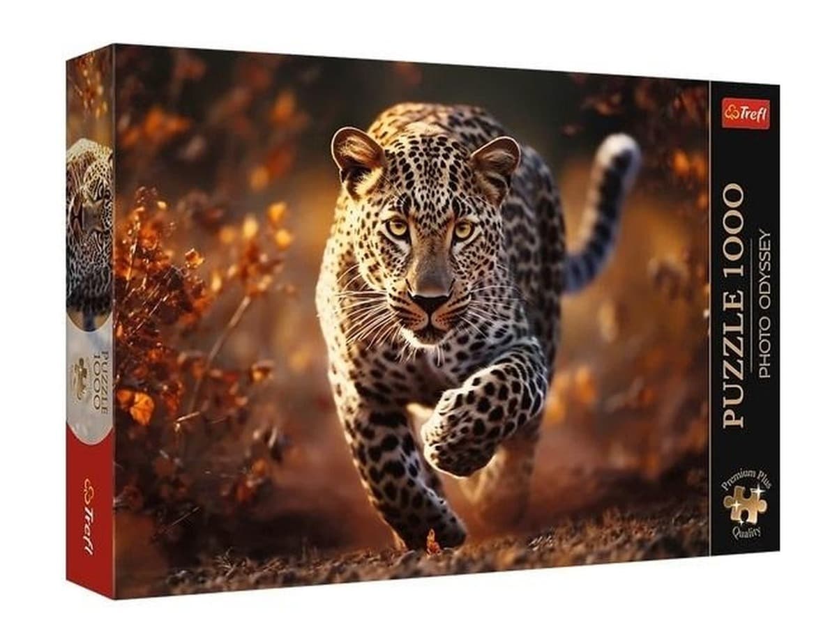 Puzzle 1000 elementów Premium Plus Dziki Leopard