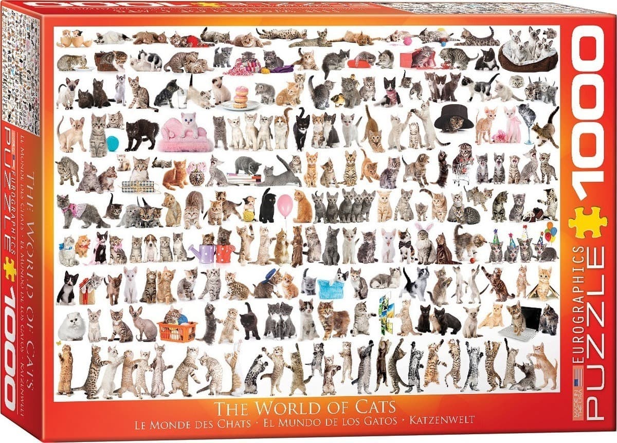 Puzzle 1000 elementów Świat Kotów