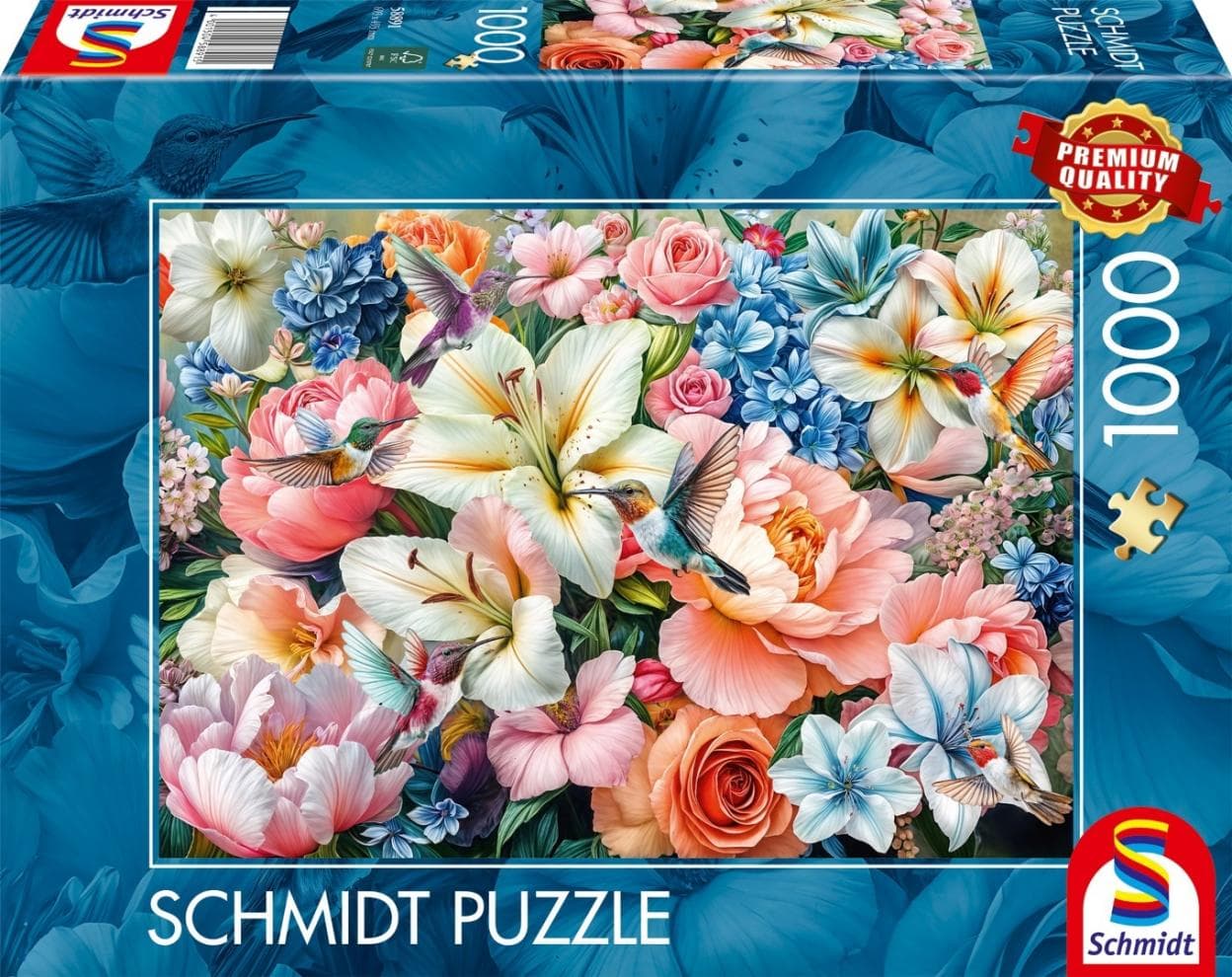 Puzzle 1000 Kolibry i kwiaty Premium Quality Schmidt