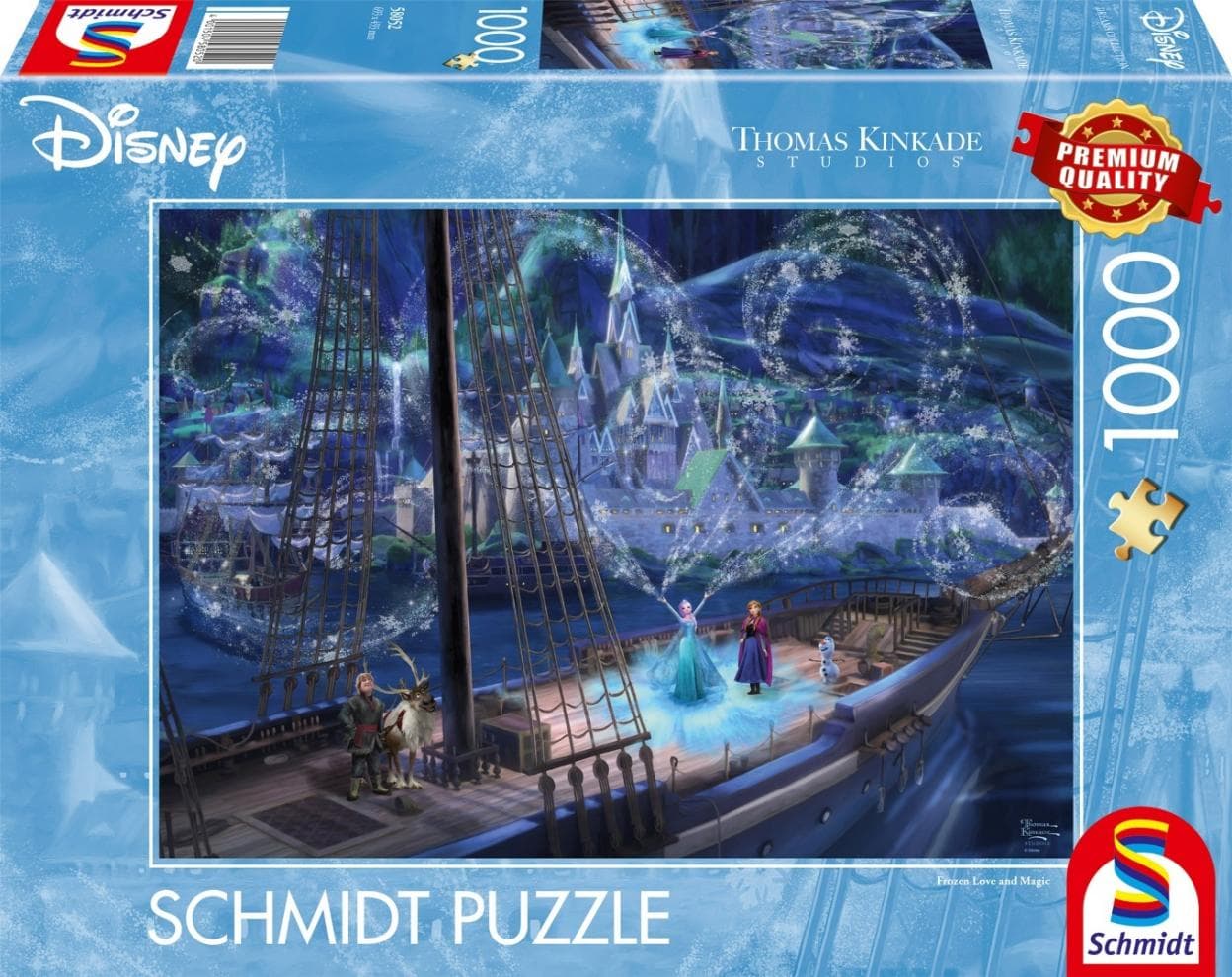 Puzzle 1000 PQ Kraina Lodu: Miłość i magia (Disney)